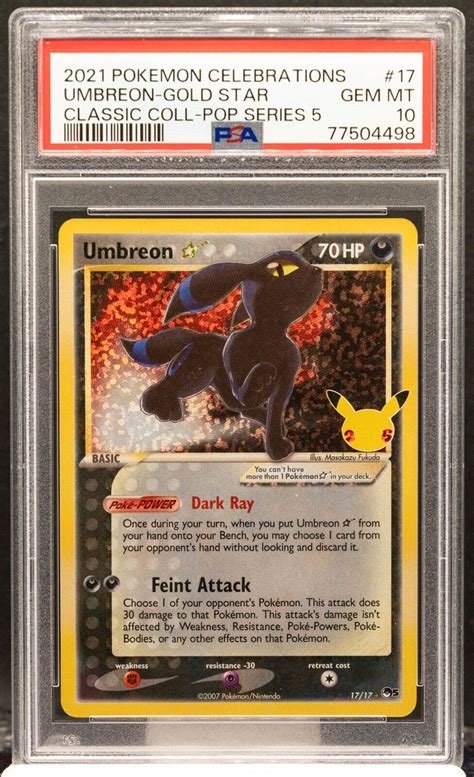 77504498 Umbreon Gold Star 2021 Pokemon Celebrations 17 Classic Pop 5