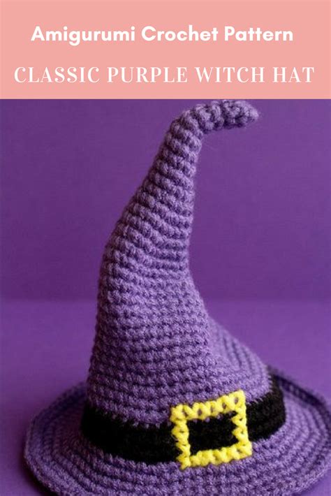 Classic Purple Witch Hat Amigurumi Crochet Pattern Crochetpattern