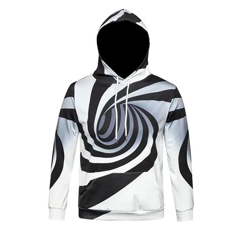 Mr1991inc New Fashion Menwomen Hooded Hoodies Print Black White