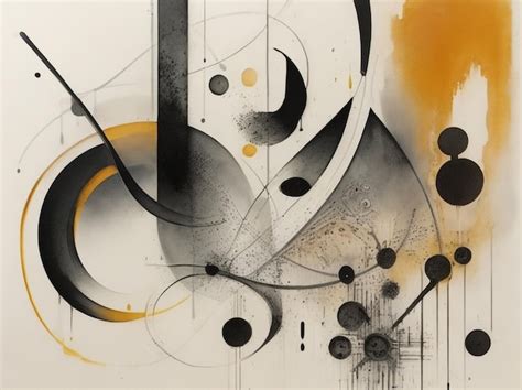 Premium AI Image | Abstract Painting Elements Roughly Defined Inspirations 