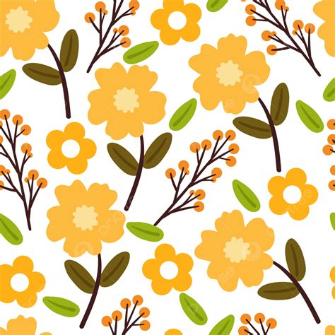 Estampado Floral De Dibujos Animados De Patrones Sin Fisuras PNG