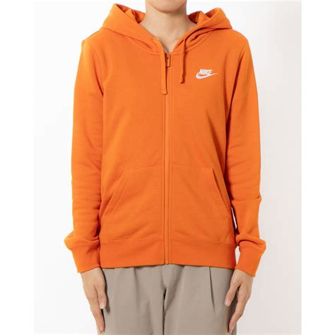 ナイキ Nike レディース スウェットフルジップ ナイキ ウィメンズ Nsw クラブ フリース フルジップ Ls フーディ St Dq5472893 （キャンプファイヤーオレンジ