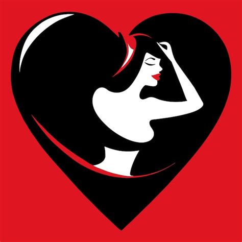 A Woman With A Heart That Says She Is Holding Her Head Premium Ai Generated Vector