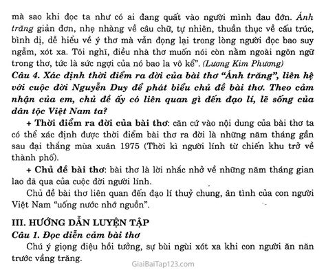 Soạn Văn 9 Ánh Trăng