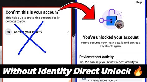 Without Identity How To Unlock Facebook Account Confirm Your Identity