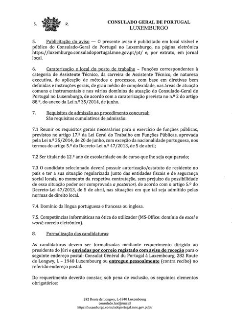 Aviso De Abertura De Procedimento Concursal Notícias O Consulado