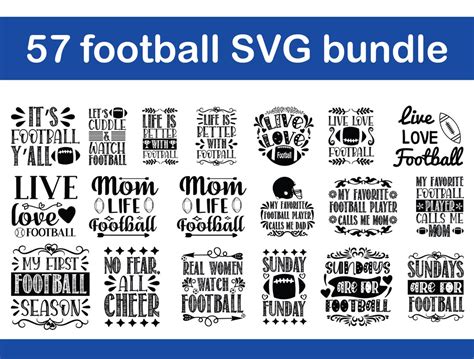 Football SVG Bundle Football Mom SVG Football Shirt SVG - Etsy