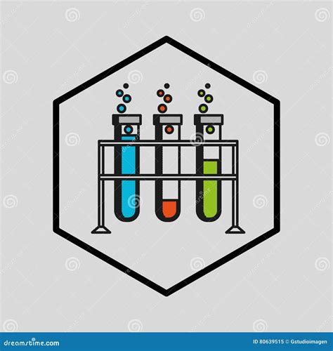 Silhouette Man Science Test Tube On Rack Stock Vector Illustration Of