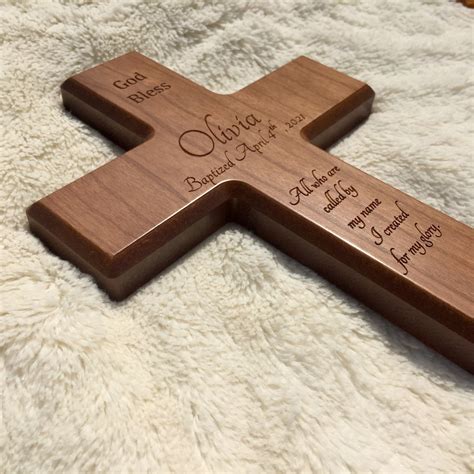 Personalized Wall Cross For Baptism Christening First Etsy