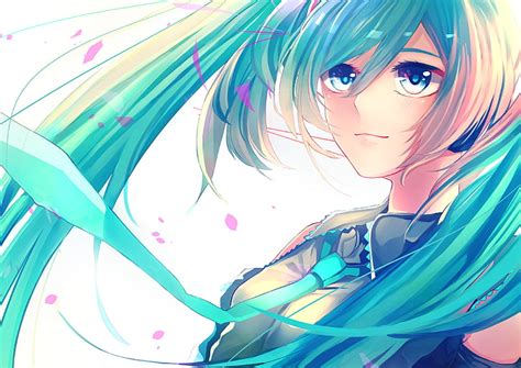 初音ミク、 花びら、 ボーカロイド、 ツインテール、 アニメ、 Hdデスクトップの壁紙 Wallpaperbetter