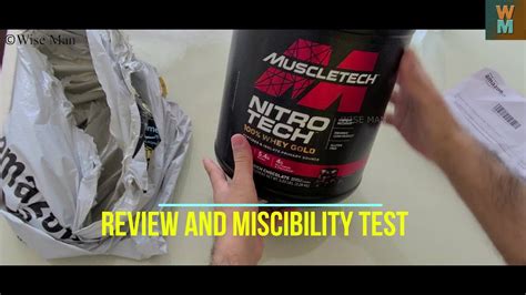 Muscletech Nitro Tech 100 Whey Protein Review And Miscibility Test Youtube