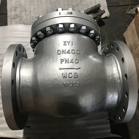 GOST Swing Check Valve DN400 PN40 ASTM A216 WCB Body 13Cr Trim RF