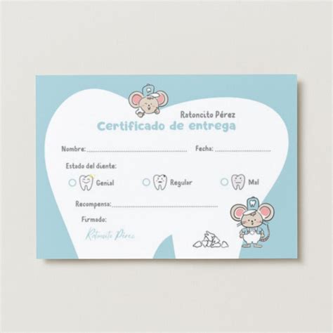 Certificado Ratoncito Pérez Infantil Rosa Pastel Templates by Canva