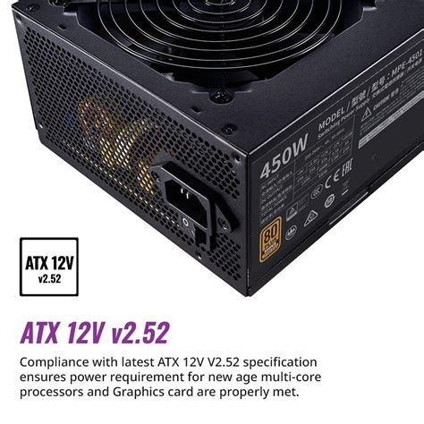 Cooler Master MWE 450 Bronze V2 230v, 80 Plus Bronze Certified ...