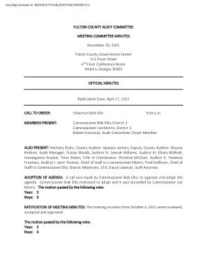 Fillable Online Fulton County Audit Committee Fax Email Print Pdffiller