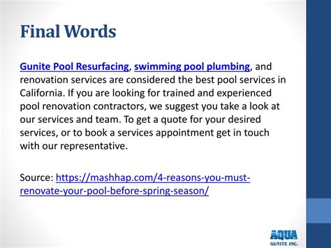 Ppt Reasons You Must Renovate Your Pool Before Spring Season