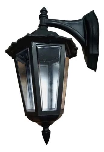 Farol Colonial De Pared Descendente N Negro O Blanco Cuotas Sin