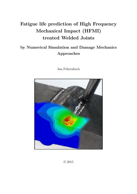 PDF Master Thesis Fatigue Life Prediction Of High Frequency