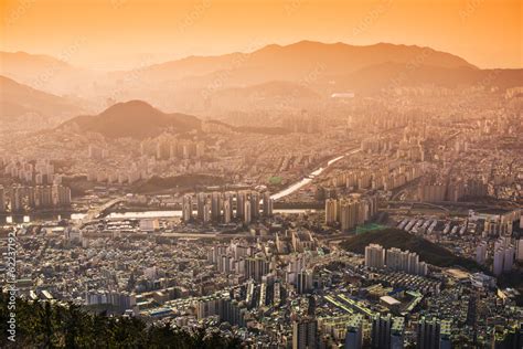 Busan, South Korea cityscape Stock Photo | Adobe Stock