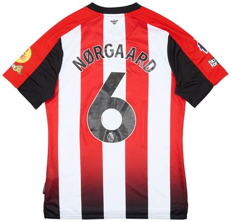 Brentford Match Issue Home Shirt Norgaard