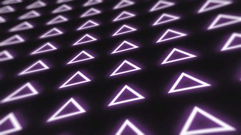 Abstract Pattern Of Glowing Geometric Triangles Loop Futuristic Hi Tech