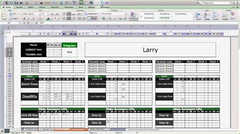 How To Make A Workout Plan On Excel Free Sample Example Format