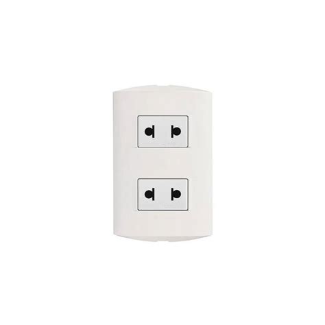 Tomacorriente Doble Universal 16A 250V Modus Style Blanco