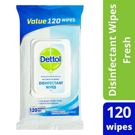 Dettol Disinfectant Surface Wipes Fresh 120s