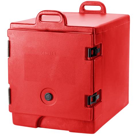 Cambro 300MPC158 Camcarrier Hot Red Front Loading Insulated Food Pan Carrier With Handles