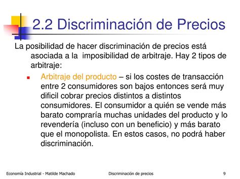 PPT 2 2 Discriminación de Precios PowerPoint Presentation free