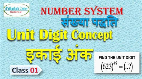 Unit Digit In Number System I Unit Digit Find I All Exam I Cg Exam I Psc Vyapam I Unit Digit