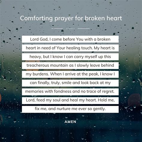 Comforting prayer for a broken heart