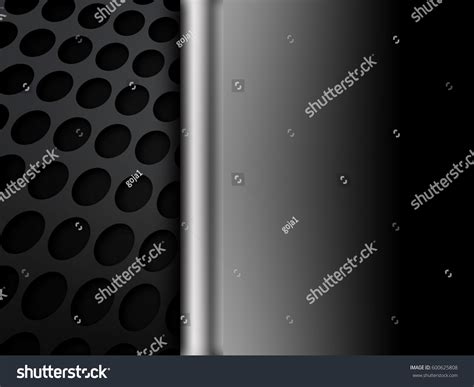 Perforated Black Metallic Background Abstract Wallpaper Stock