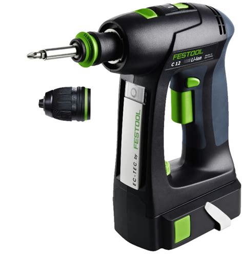 Akumuliatorinis gręžtuvas suktuvas C 12 Li Plius Festool Cordless Drills