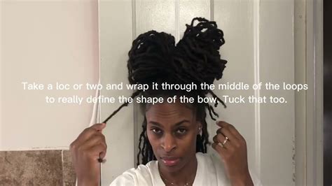 Easy Loc Bow Using Only One Hair Tie 🎀 No Retwist Loc Styles For Medium Long Locs Temp Cori