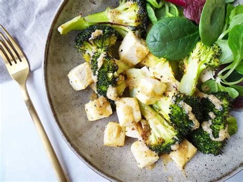 Baked Garlic Miso Broccoli And Tofu Anti Candida Kitchen