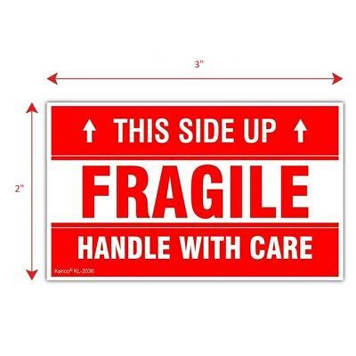 Premium 2 X 3 FRAGILE THIS SIDE UP HANDLE WITH CARE Shipping Mailing