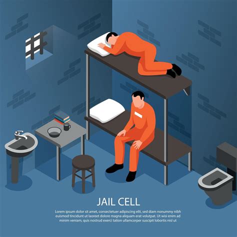 Jail Cell Isometric Illustration Vector Illustration 2951039 Vector Art ...