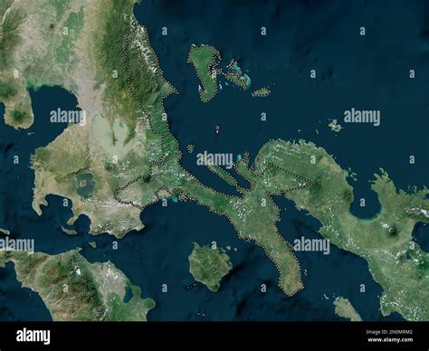 Quezon Province Of Philippines High Resolution Satellite Map Stock