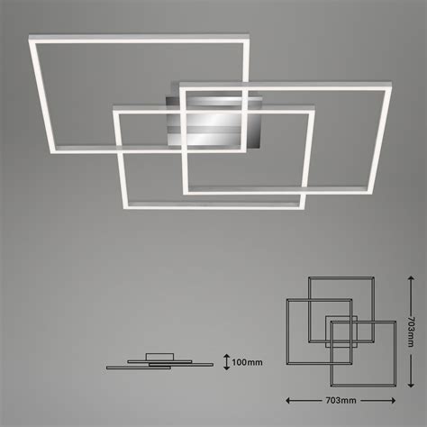 Plafón LED Frame CCT cromo aluminio 70x70cm Lampara es