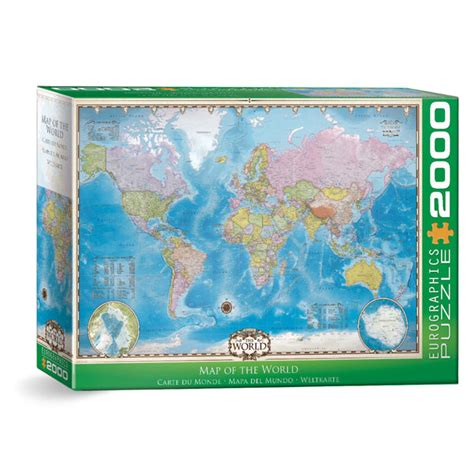 Map Of The World 2000 Piece Puzzle – The Puzzle Nerds