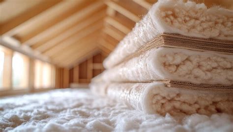 Insulation Rolls In An Attic Premium AI Generated Image