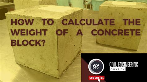 How To Calculate The Weight Of Concrete Block Concrete Weight