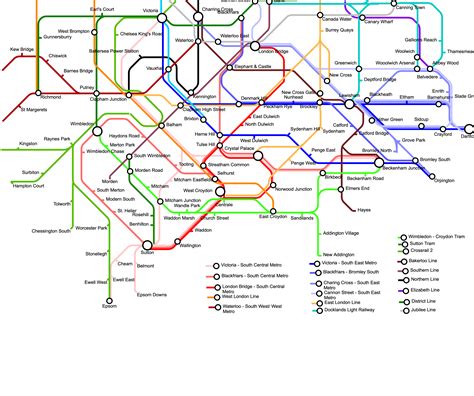 London Underground Train Map