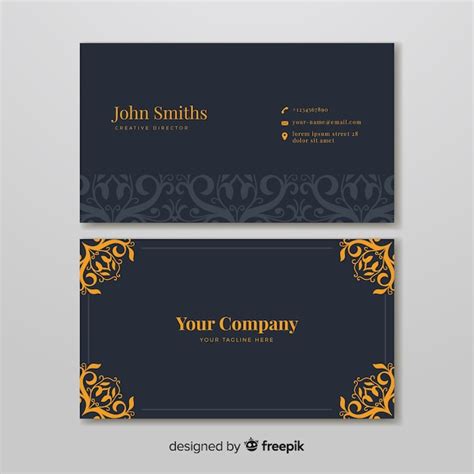 Plantilla De Tarjeta De Visita En Estilo Elegante Vector Gratis