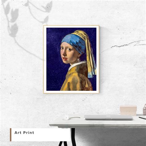 Girl With A Pearl Earring By Johannes Vermeer Printable Wall Etsy