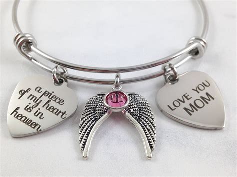 Mom Memorial Jewelry Mom Memorial Bracelet Loss of Mother - Etsy