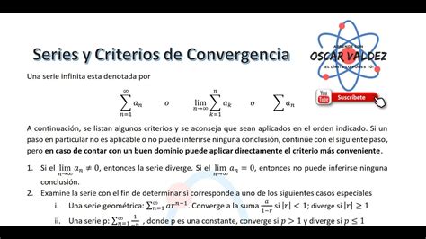 00 Material De Apoyo Series Y Criterios De Convergencia Youtube