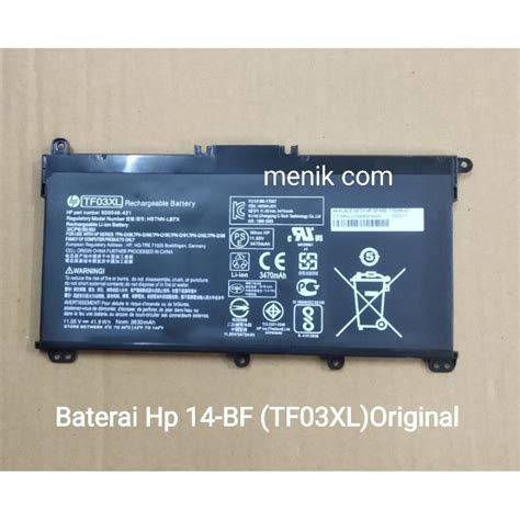 Jual Baterai Hp Pavilion Bf Tf Xl Cell Original Model Tanam