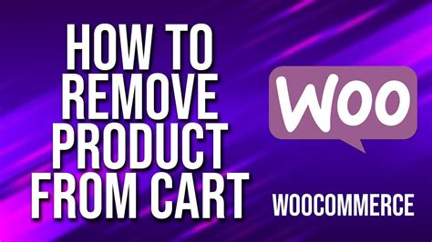 How To Remove Product From Cart WooCommerce Tutorial YouTube